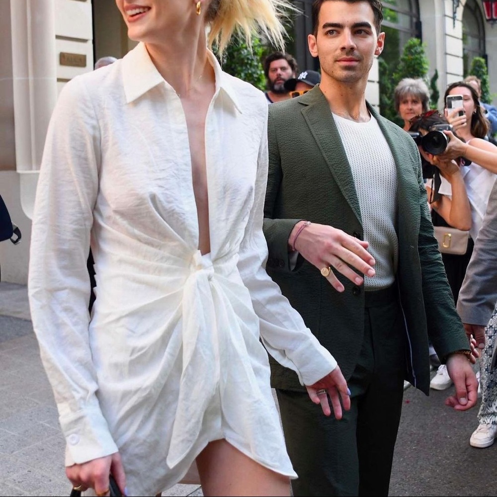 Choosy Crosby White Tie Shirt Dress